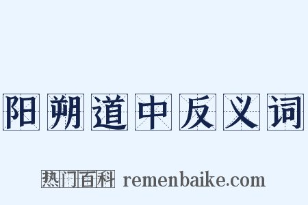 阳朔道中反义词是什么意思的图片